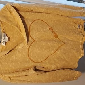 Yellow hooded top M